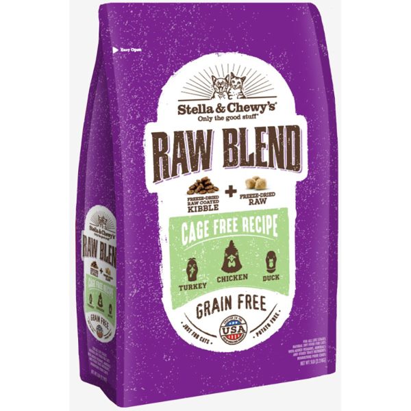 Stella & Chewy s Raw Blend Cage-Free Recipe Kibble Cat Food - 5lbs Online Sale