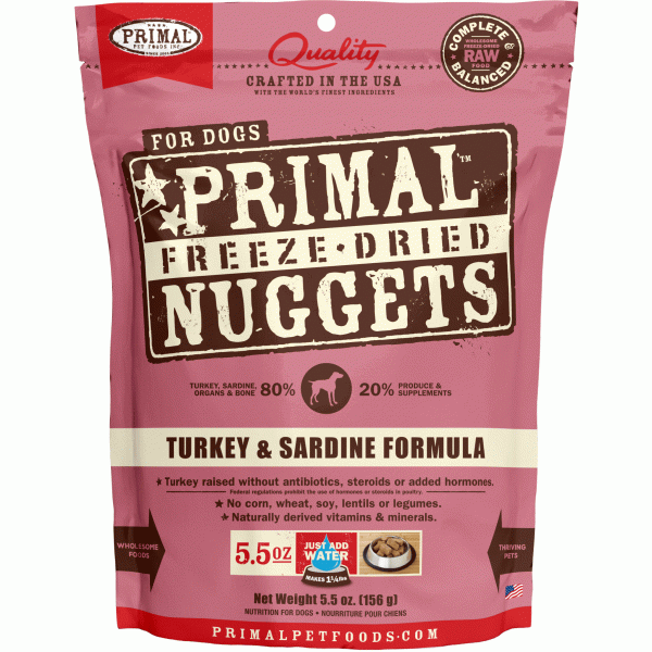 Primal Freeze-Dried Turkey & Sardine Formula Dog Food For Cheap