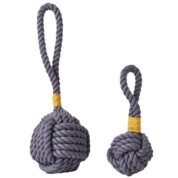 Jax & Bones Celtic Knot Rope Dog Toy - Grey Hot on Sale