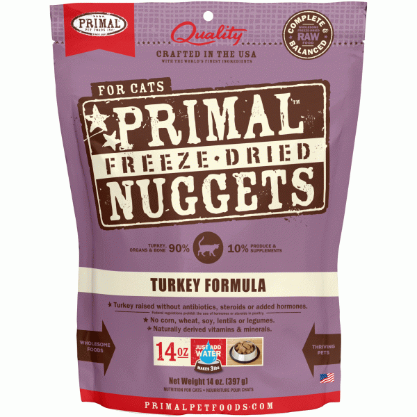 Primal Freeze-Dried Turkey Formula Cat Food - 14oz Hot on Sale