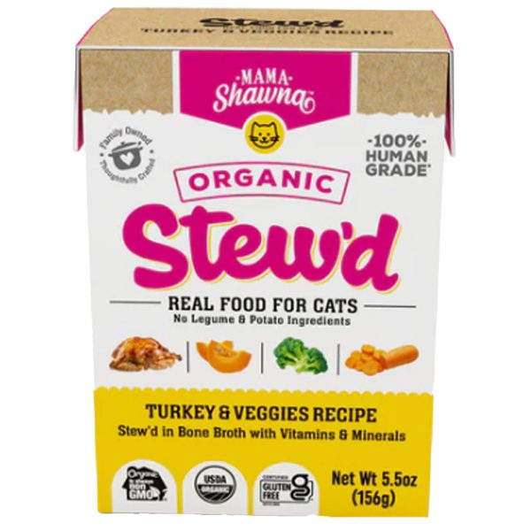 Mama Shawna Organic Stew d Cat Turkey & Veggies 5.5 oz Online Hot Sale