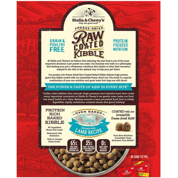 Stella & Chewy s Raw Coated Grass-Fed Lamb Dog Kibble Supply