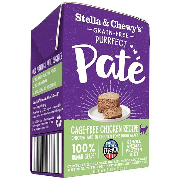 Stella & Chewy s Purrfect Pate Cage-Free Chicken Recipe Wet Cat Food - 5.5oz Hot on Sale