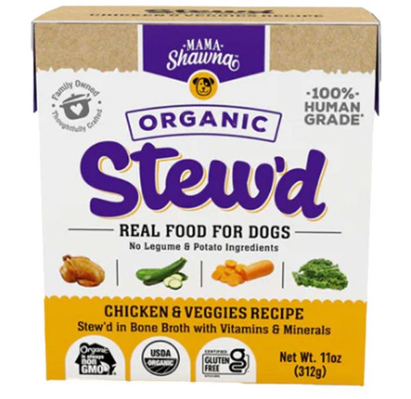 Mama Shawna Organic Stew d Dog Chicken & Veggies 11 oz Supply