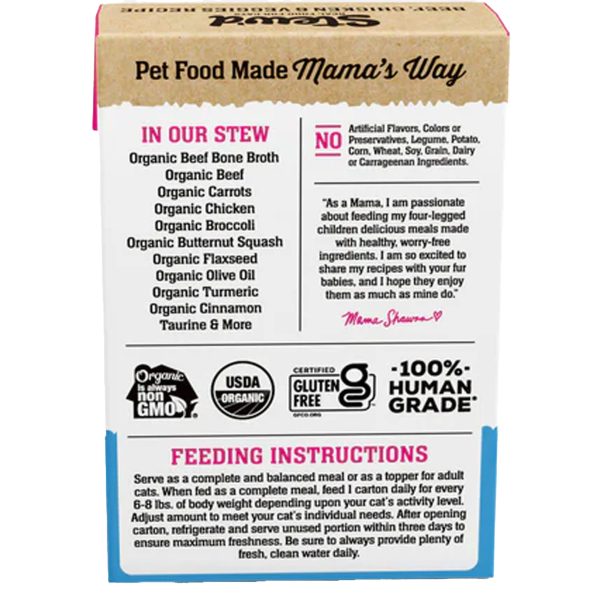 Mama Shawna Organic Stew d Cat Beef, Chicken, & Veggies 5.5 oz Sale