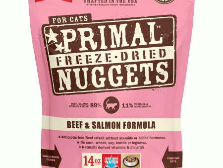 Primal Freeze-Dried Beef & Salmon Formula Cat Food - 14oz Fashion