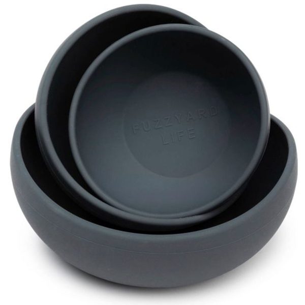 Fuzzyard Silicone Dog Bowl - Grey Discount