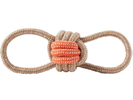 Jax & Bones Double Loop Knot Rope Dog Toy - Grey & Orange Online Hot Sale