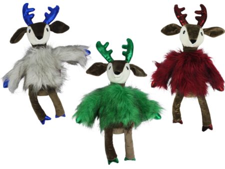 Multipet Holiday Dapper Deer Dog Toy - 17  Supply