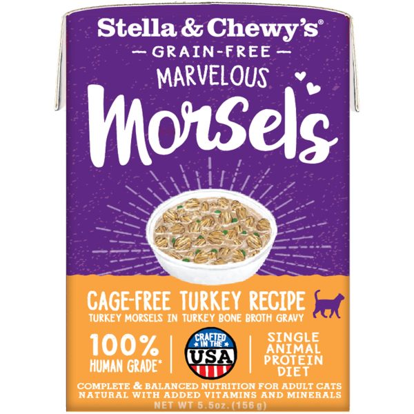 Stella & Chewy s Marvelous Morsels Cage-Free Turkey Recipe Cat Food - 5.5oz Supply