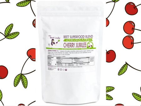 The Beet Lady CHERRY JUBILEE Superfood Powder blended with real fruit - 100% bio-available nutrients from good food. Organic, plant-based, non-GMO, clean and raw. For Sale