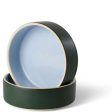 Fringe Minimal Stoneware Dog Bowl - Forest Green Discount