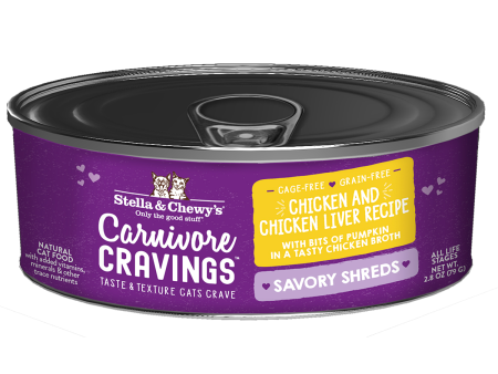 Stella & Chewy s Carnivore Cravings Savory Shreds Chicken and Chicken Liver Cat Food Online