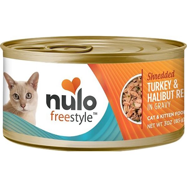 Nulo FreeStyle Shredded Turkey & Halibut Wet Canned Cat Food Cheap