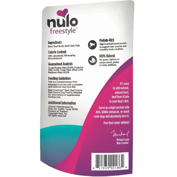 Nulo FreeStyle Meaty Toppers Beef Dog Food Topper Online now