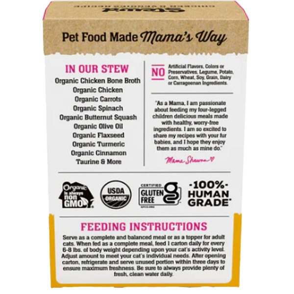 Mama Shawna Organic Stew d Cat Chicken & Veggies 5.5 oz Cheap