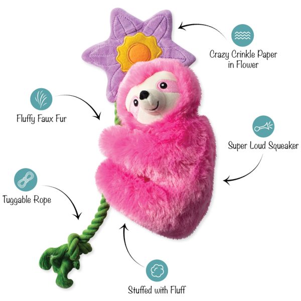 Fringe Bloom Bloom Sloth Dog Toy For Sale