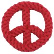 Jax & Bones Red Peace Sign Rope Dog Toy - 7  Sale