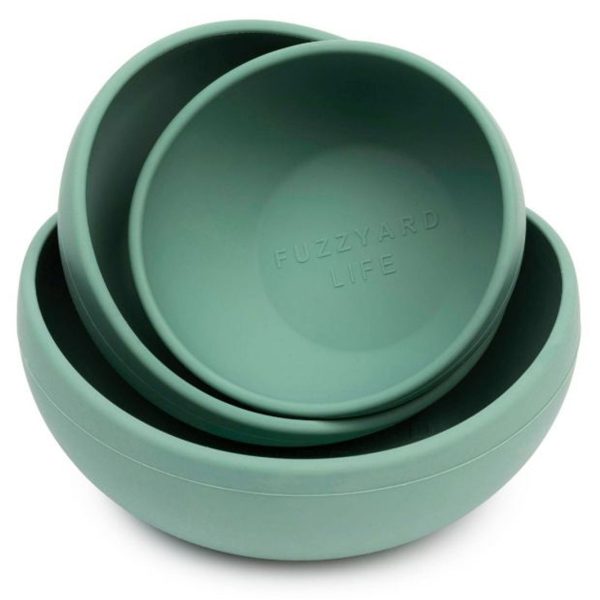 Fuzzyard Silicone Dog Bowl - Green Sale