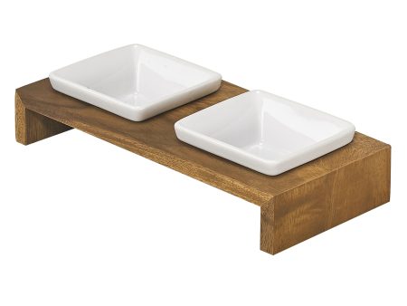 Bowsers Artisan Double Feeder Bamboo Dog Bowl Online Sale