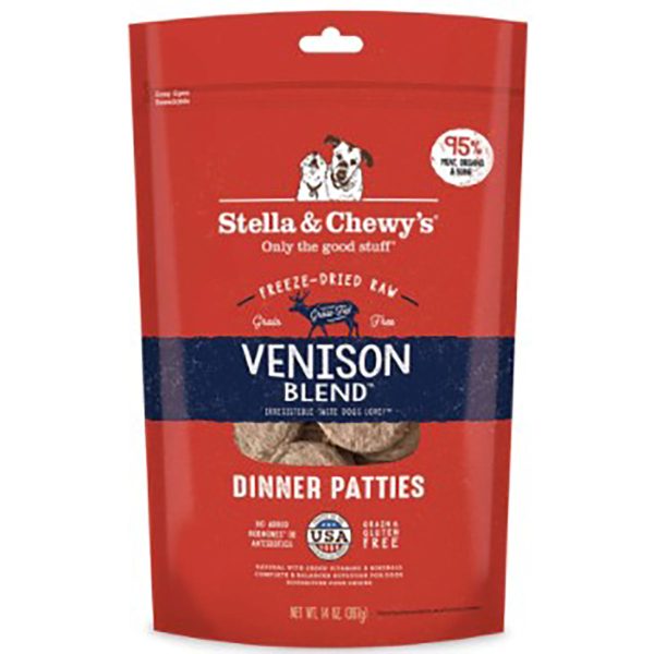 Stella & Chewy s Venison Blend Freeze-Dried Dinner Patties Dog Food - 14oz Hot on Sale