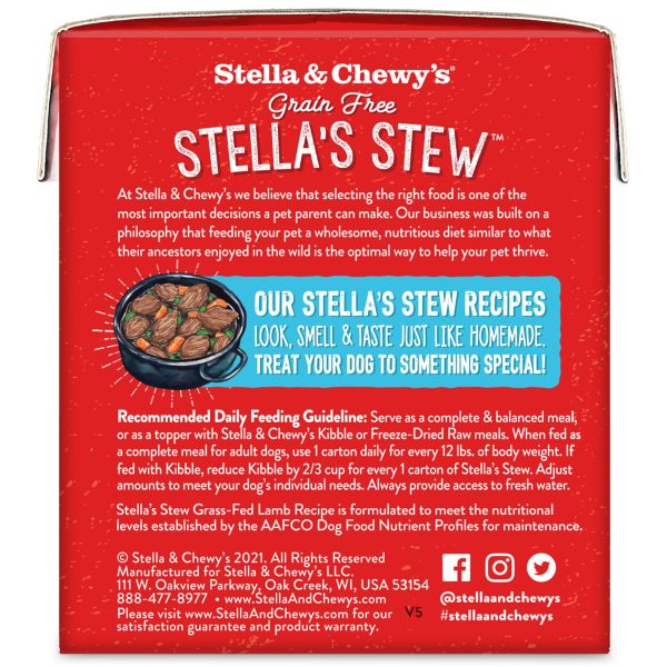 Stella & Chewy s Grass-Fed Lamb Recipe Dog Stew - 11oz Supply