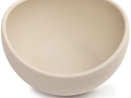 Fuzzyard Silicone Dog Bowl - Sandstone Hot on Sale