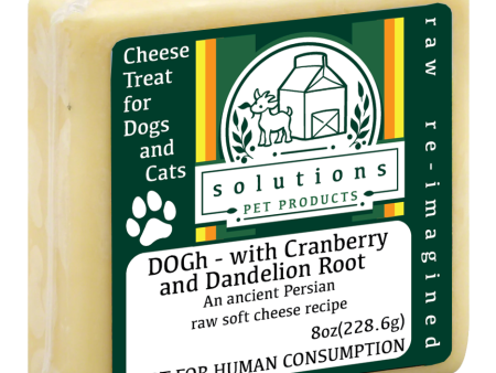 Solutions Frozen Functional Treats - DOGh Raw Soft Goat Milk Cheese with Dandelion & Cranberry 8oz Online