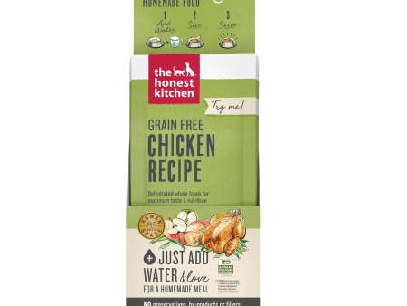 The Honest Kitchen Dehydrated Dog Food Grain-Free Chicken 1oz Single Serve x 10ct CASE For Sale