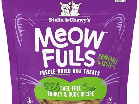 Stella & Chewy s Meowfulls Freeze-Dried Cat Treats 1.5oz Bag - Cage Free Turkey & Duck Online