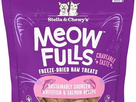 Stella & Chewy s Meowfulls Freeze-Dried Cat Treats 1.5oz Bag - Whitefish & Salmon Fashion