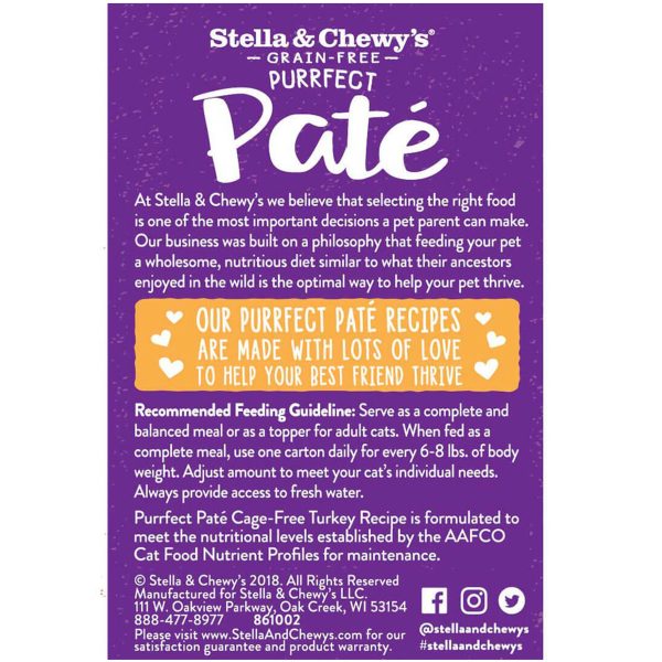 Stella & Chewy s Purrfect Pate Cage-Free Turkey Recipe Wet Cat Food - 5.5oz Cheap