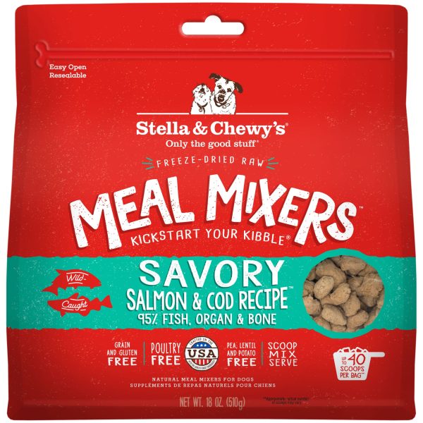 Stella & Chewy s Meal Mixers Salmon & Cod Dog Food Topper - 18oz Online now