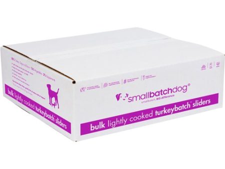 SmallBatch Frozen Lightly Cooked Dog Food - Turkey Sliders 10lb Box - 160 1oz sliders Hot on Sale