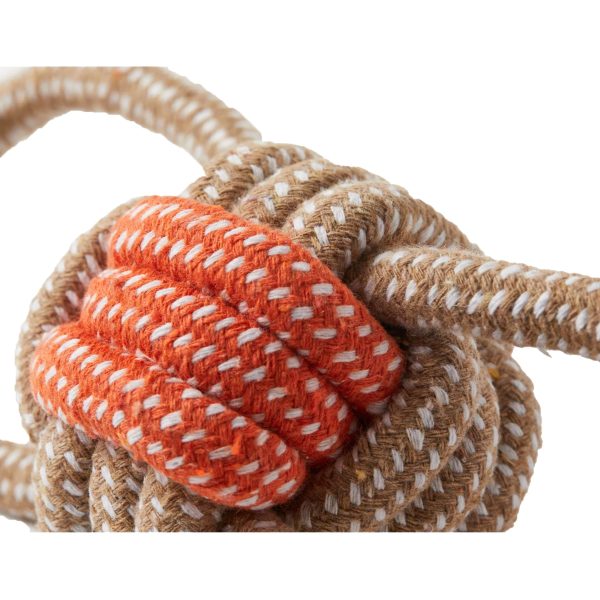 Jax & Bones Double Loop Knot Rope Dog Toy - Grey & Orange Online Hot Sale