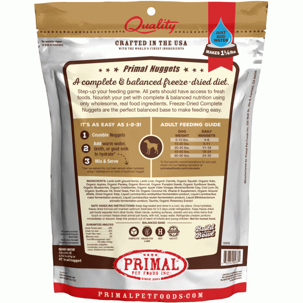 Primal Freeze-Dried Lamb Formula Dog Food For Cheap