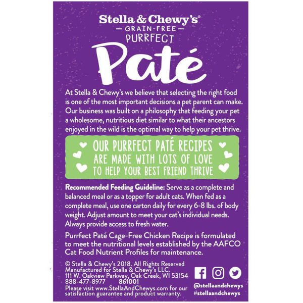 Stella & Chewy s Purrfect Pate Cage-Free Chicken Recipe Wet Cat Food - 5.5oz Hot on Sale