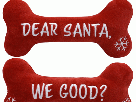 Lulubelles Dear Santa We Good? Bone - Dog Toy Hot on Sale