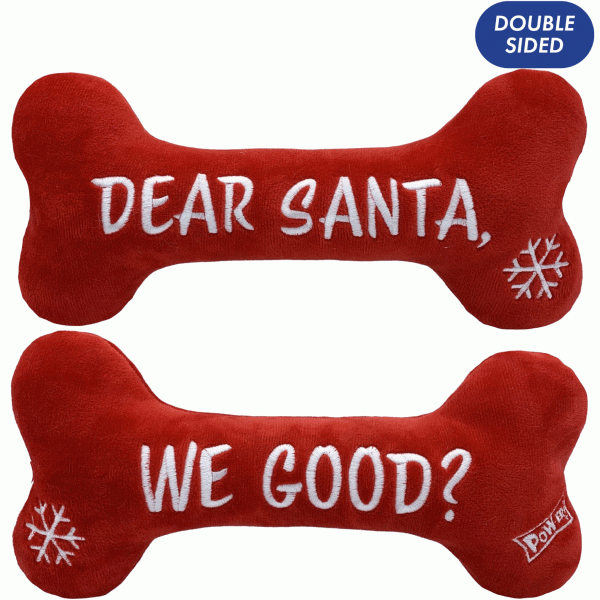 Lulubelles Dear Santa We Good? Bone - Dog Toy Hot on Sale