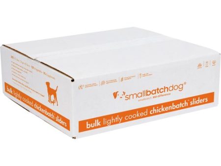 SmallBatch Frozen Lightly Cooked Dog Food - Chicken Sliders 10lb Box - 160 1oz sliders For Sale