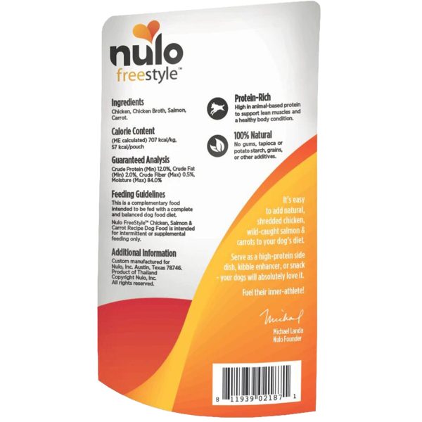 Nulo FreeStyle Meaty Toppers Chicken, Salmon & Carrot Dog Food Topper Sale