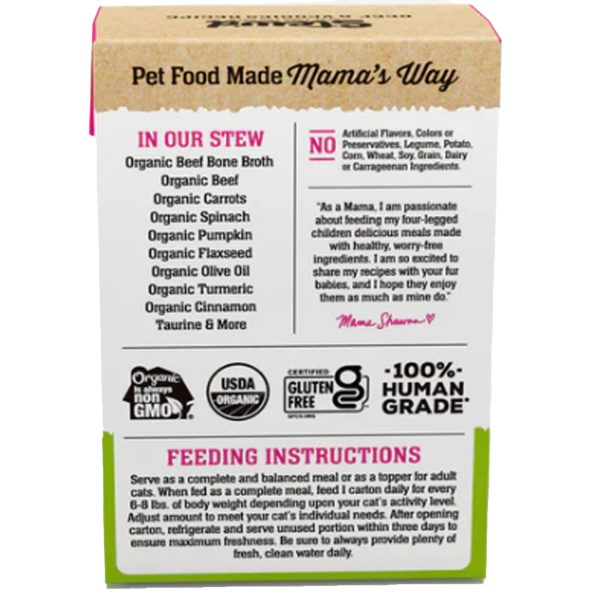 Mama Shawna Organic Stew d Cat Beef & Veggies 5.5 oz Online now