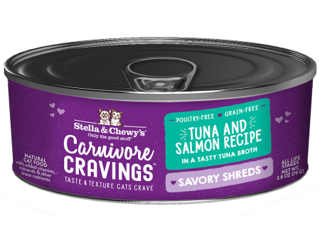 Stella & Chewy s Carnivore Cravings Savory Shreds Tuna & Salmon Cat Food Online