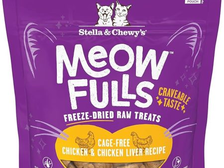 Stella & Chewy s Meowfulls Freeze-Dried Cat Treats 1.5oz Bag - Cage Free Chicken & Liver Online Hot Sale