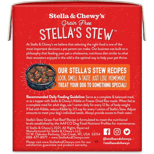 Stella & Chewy s Grass-Fed Beef Recipe Dog Stew - 11oz Online