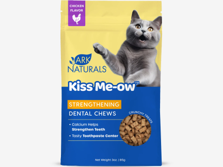 Ark Naturals Kiss Me-Ow Strengthening Dental Cat Chews Chicken Flavor - 3oz bag Online