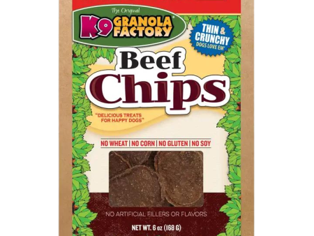 K9 Granola Factory Beef Chips 6oz Bag on Sale