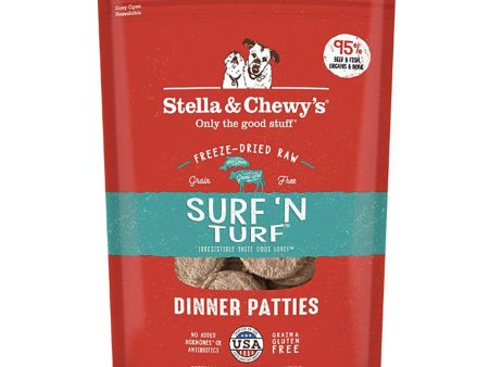 Stella & Chewy s Surf  N Turf Freeze-Dried Dinner Patties Dog Food - 14oz Supply